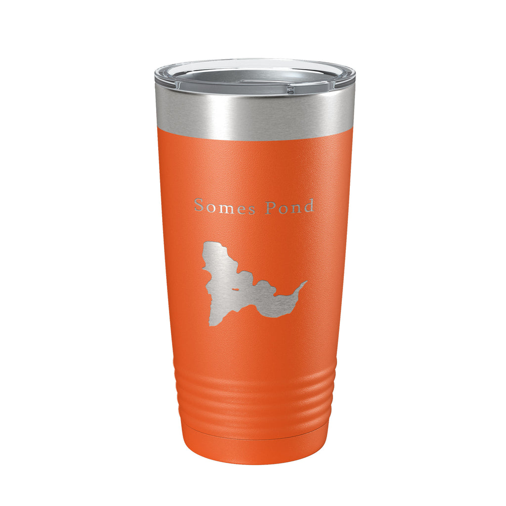 Somes Pond Tumbler Lake Map Travel Mug Insulated Laser Engraved Coffee Cup Acadia Maine 20 oz