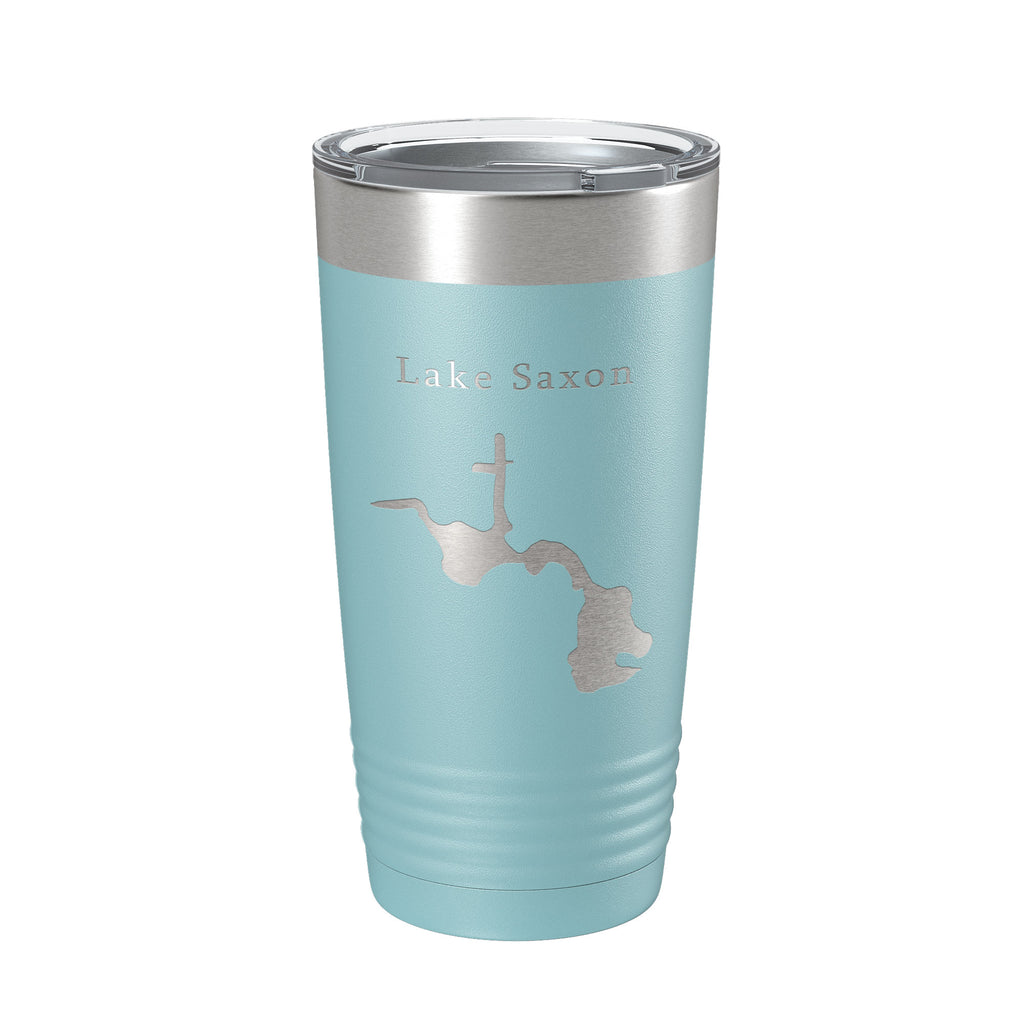 Lake Saxon Map Tumbler Travel Mug Insulated Laser Engraved Coffee Cup Florida 20 oz