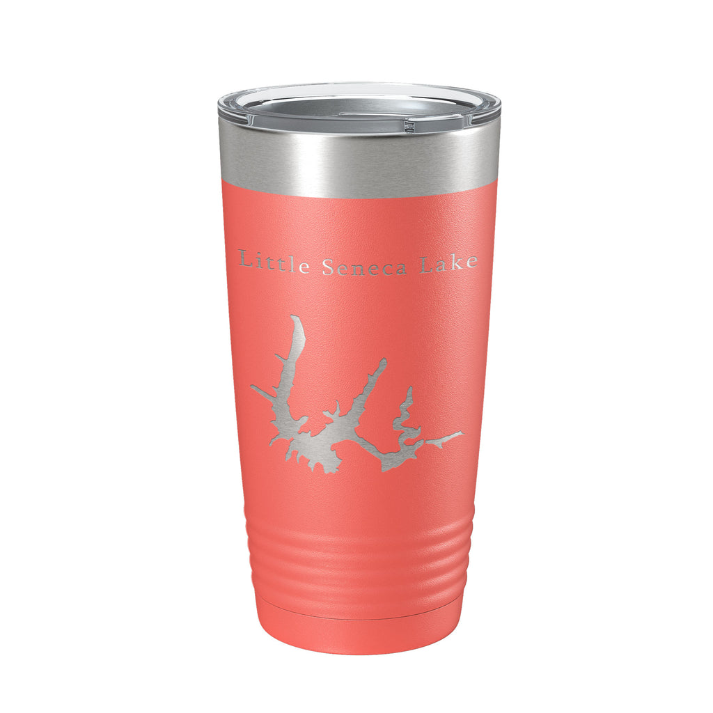 Little Seneca Lake Map Tumbler Travel Mug Insulated Laser Engraved Coffee Cup Maryland 20 oz