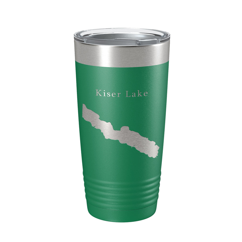 Kiser Lake Map Tumbler Travel Mug Insulated Laser Engraved Coffee Cup Ohio 20 oz