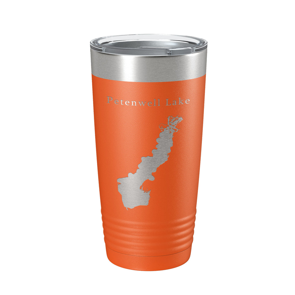 Petenwell Lake Map Tumbler Travel Mug Insulated Laser Engraved Coffee Cup Wisconsin 20 oz