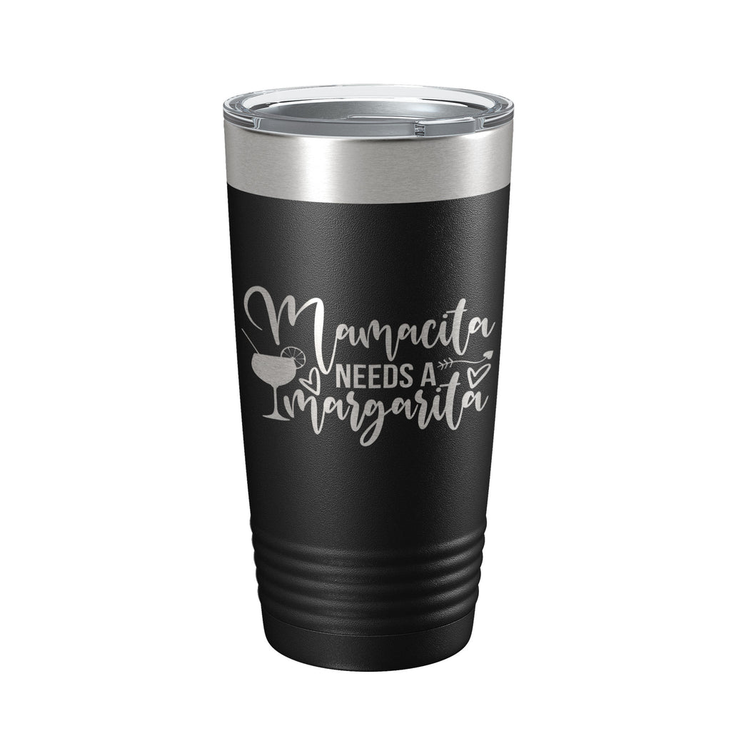 Mamacita Needs A Margarita Tumbler Funny Mom Travel Mug Mother's Day Gift Insulated Laser Engraved Coffee Cup Momma Mama Drink 20 oz