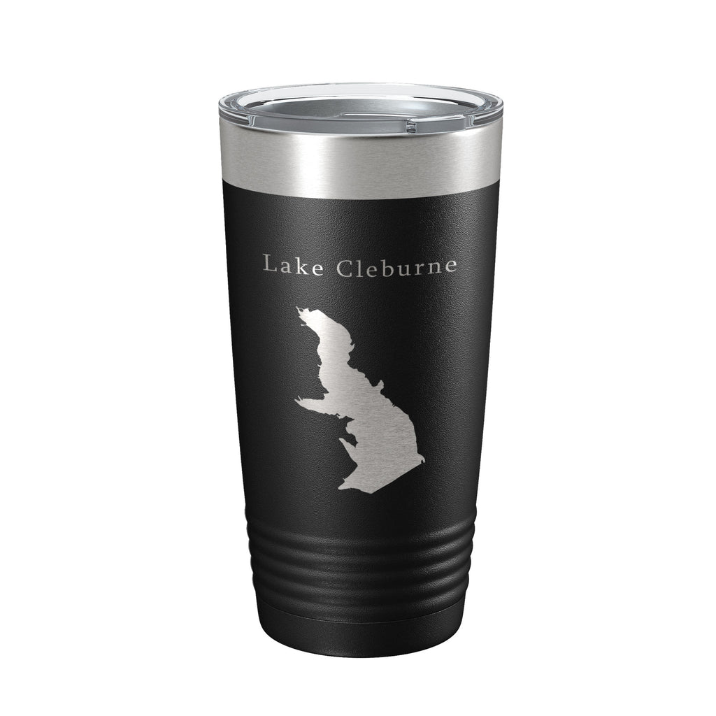 Lake Pat Cleburne Map Tumbler Travel Mug Insulated Laser Engraved Coffee Cup Texas 20 oz
