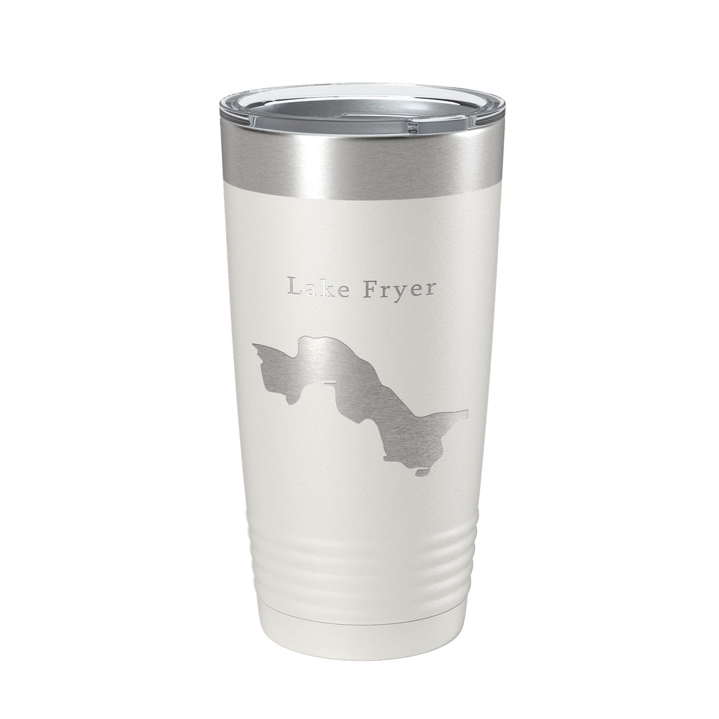 Lake Fryer Map Tumbler Travel Mug Insulated Laser Engraved Coffee Cup Texas 20 oz