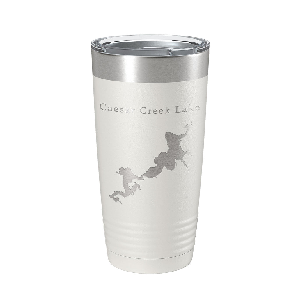 Caesar Creek Lake Map Tumbler Travel Mug Insulated Laser Engraved Coffee Cup Ohio 20 oz