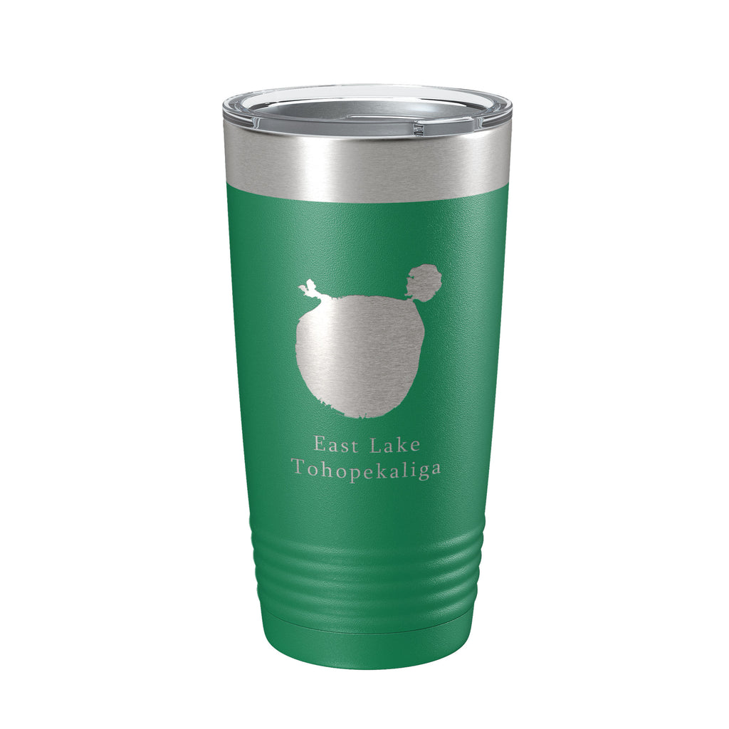 East Lake Tohopekaliga Map Tumbler Travel Mug Insulated Laser Engraved Coffee Cup Florida 20 oz