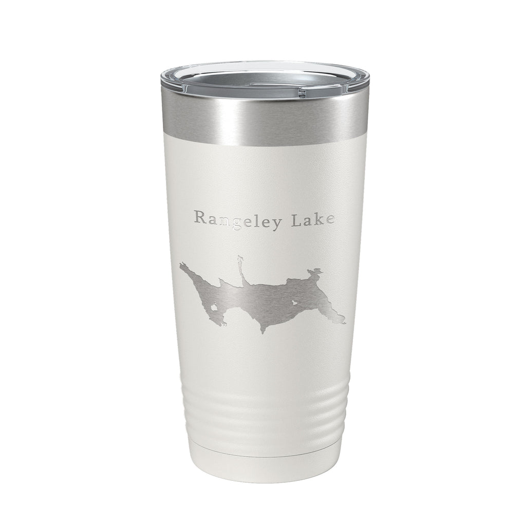 Rangeley Lake Map Tumbler Travel Mug Insulated Laser Engraved Coffee Cup Maine 20 oz