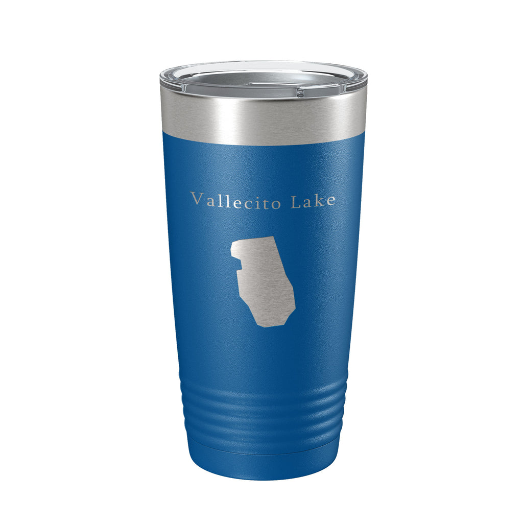 Vallecito Lake Map Tumbler Travel Mug Insulated Laser Engraved Coffee Cup Colorado 20 oz