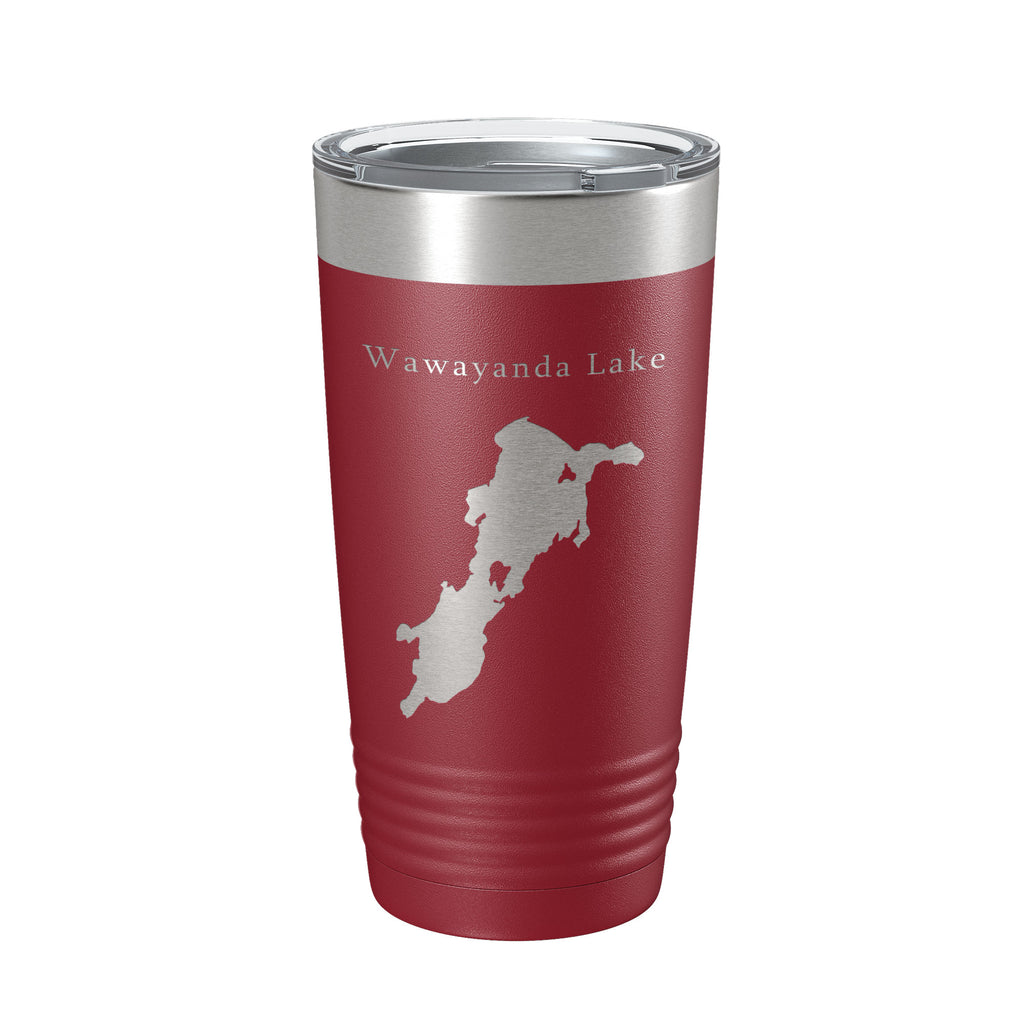 Wawayanda Lake Map Tumbler Travel Mug Insulated Laser Engraved Coffee Cup New Jersey 20 oz