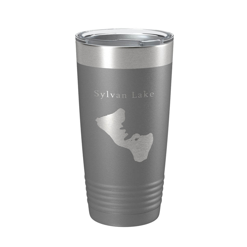 Sylvan Lake Map Tumbler Travel Mug Insulated Laser Engraved Coffee Cup Custer State Park South Dakota 20 oz