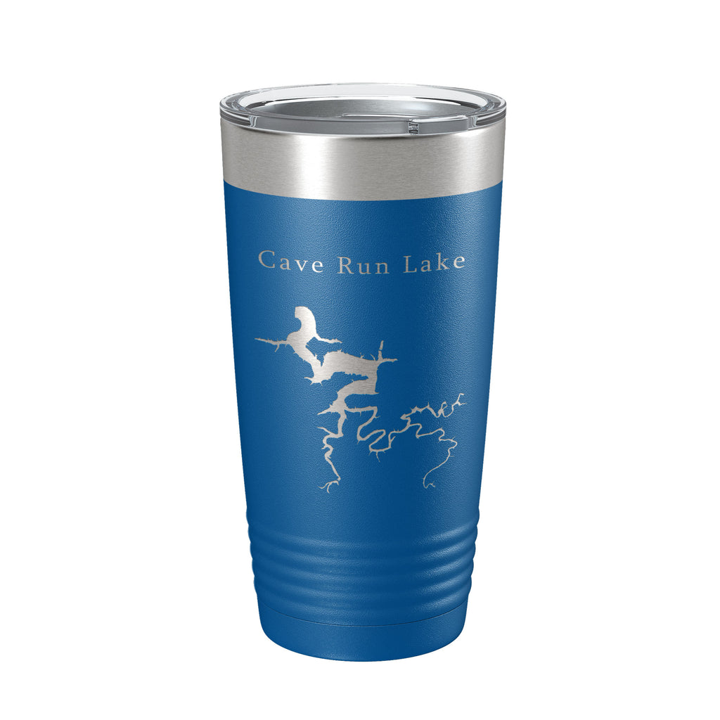 Cave Run Lake Map Tumbler Travel Mug Insulated Laser Engraved Coffee Cup Kentucky 20 oz