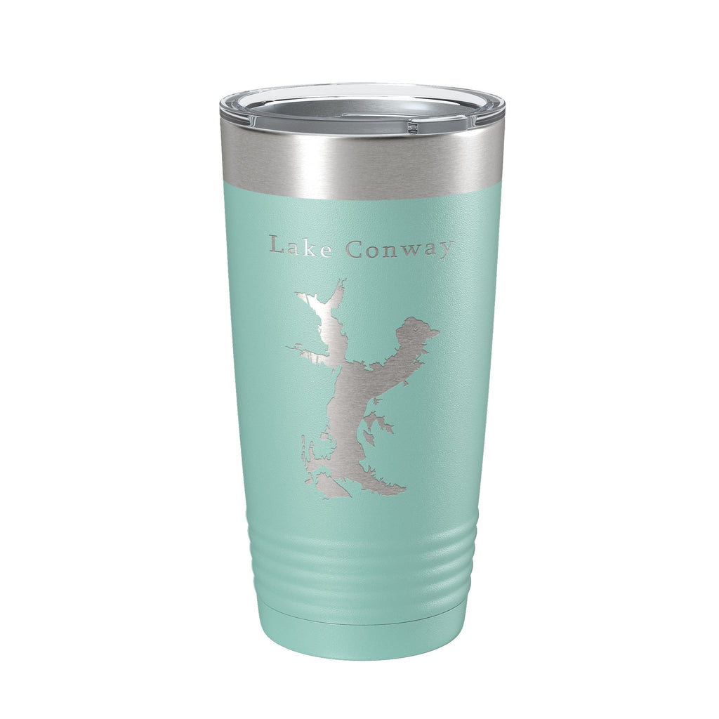 Lake Conway Map Tumbler Travel Mug Insulated Laser Engraved Coffee Cup Arkansas 20 oz