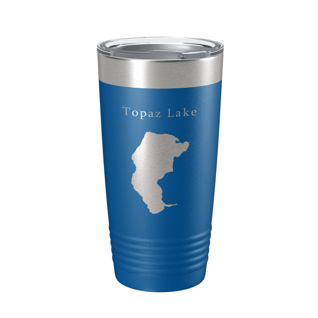 Topaz Lake Map Tumbler Travel Mug Insulated Laser Engraved Coffee Cup California Nevada 20 oz