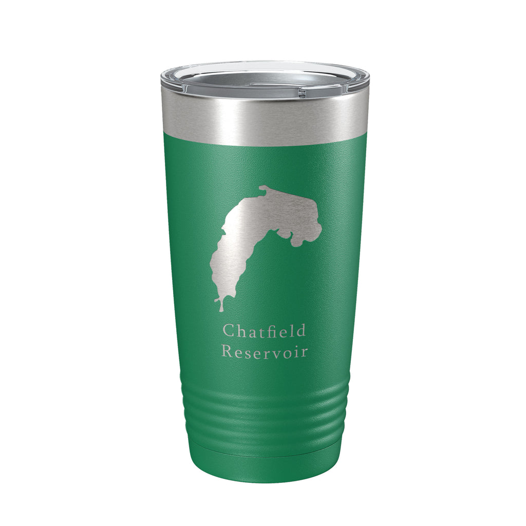 Chatfield Reservoir Tumbler Lake Map Travel Mug Insulated Laser Engraved Coffee Cup Colorado 20 oz