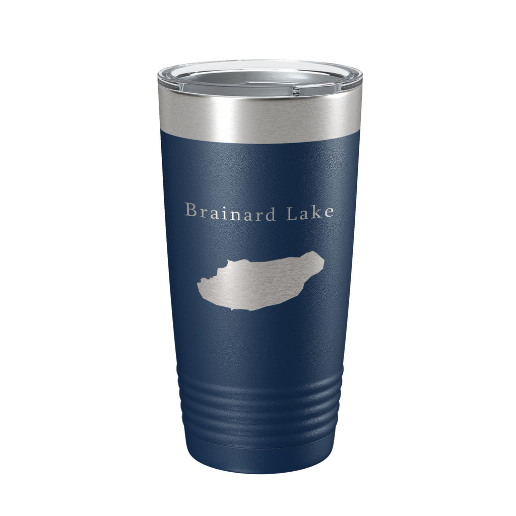 Brainard Lake Map Tumbler Travel Mug Insulated Laser Engraved Coffee Cup Colorado 20 oz