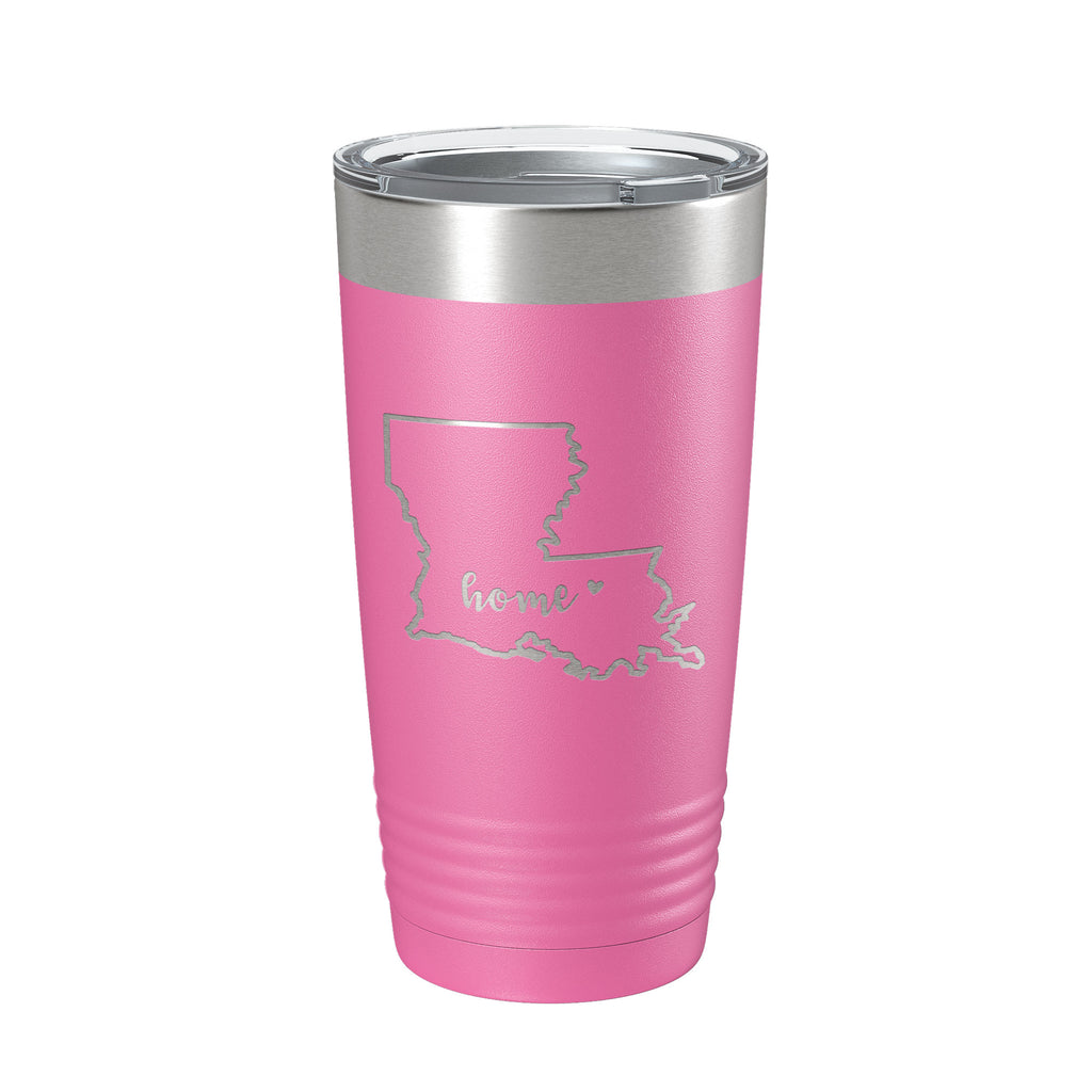 Louisiana Tumbler Home State Travel Mug Insulated Laser Engraved Map Coffee Cup 20 oz