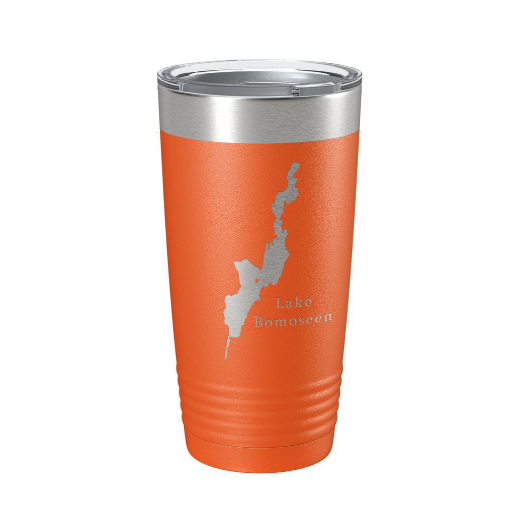 Lake Bomoseen Map Tumbler Travel Mug Insulated Laser Engraved Coffee Cup Vermont 20 oz