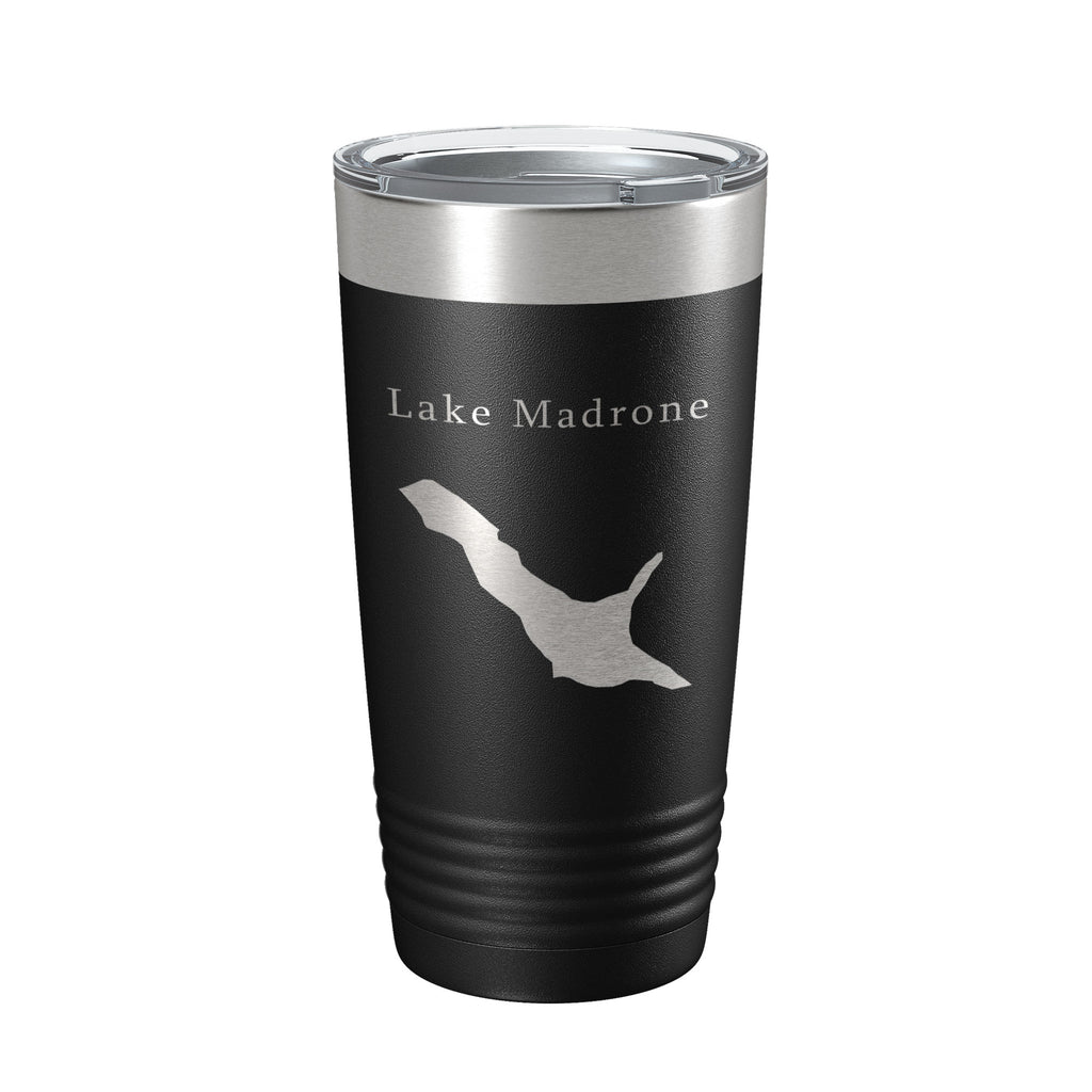 Lake Madrone Map Tumbler Travel Mug Insulated Laser Engraved Coffee Cup California 20 oz