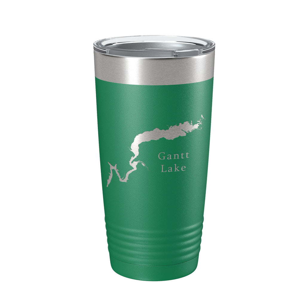 Gantt Lake Map Tumbler Travel Mug Insulated Laser Engraved Coffee Cup Alabama 20 oz