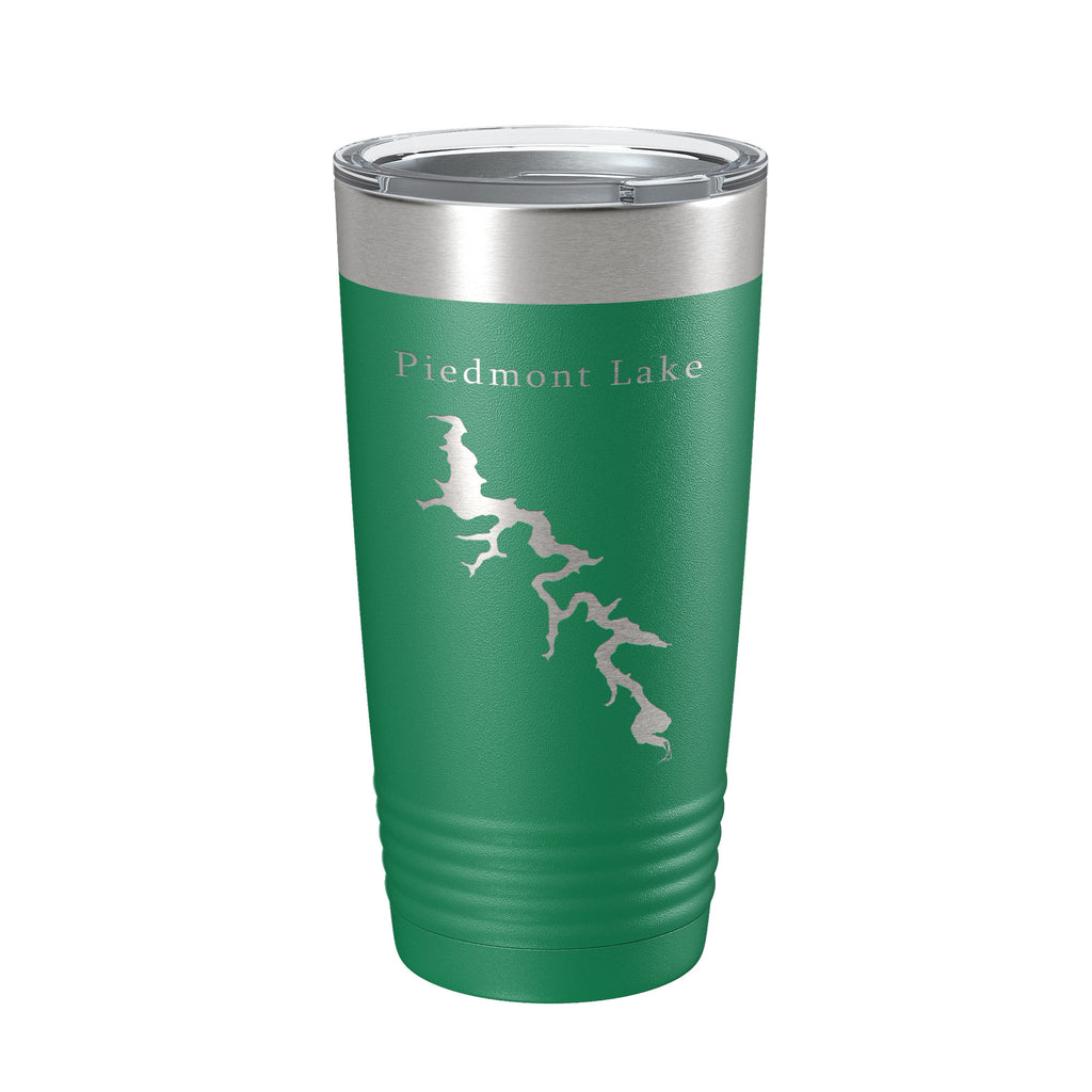 Piedmont Lake Map Tumbler Travel Mug Insulated Laser Engraved Coffee Cup Ohio 20 oz