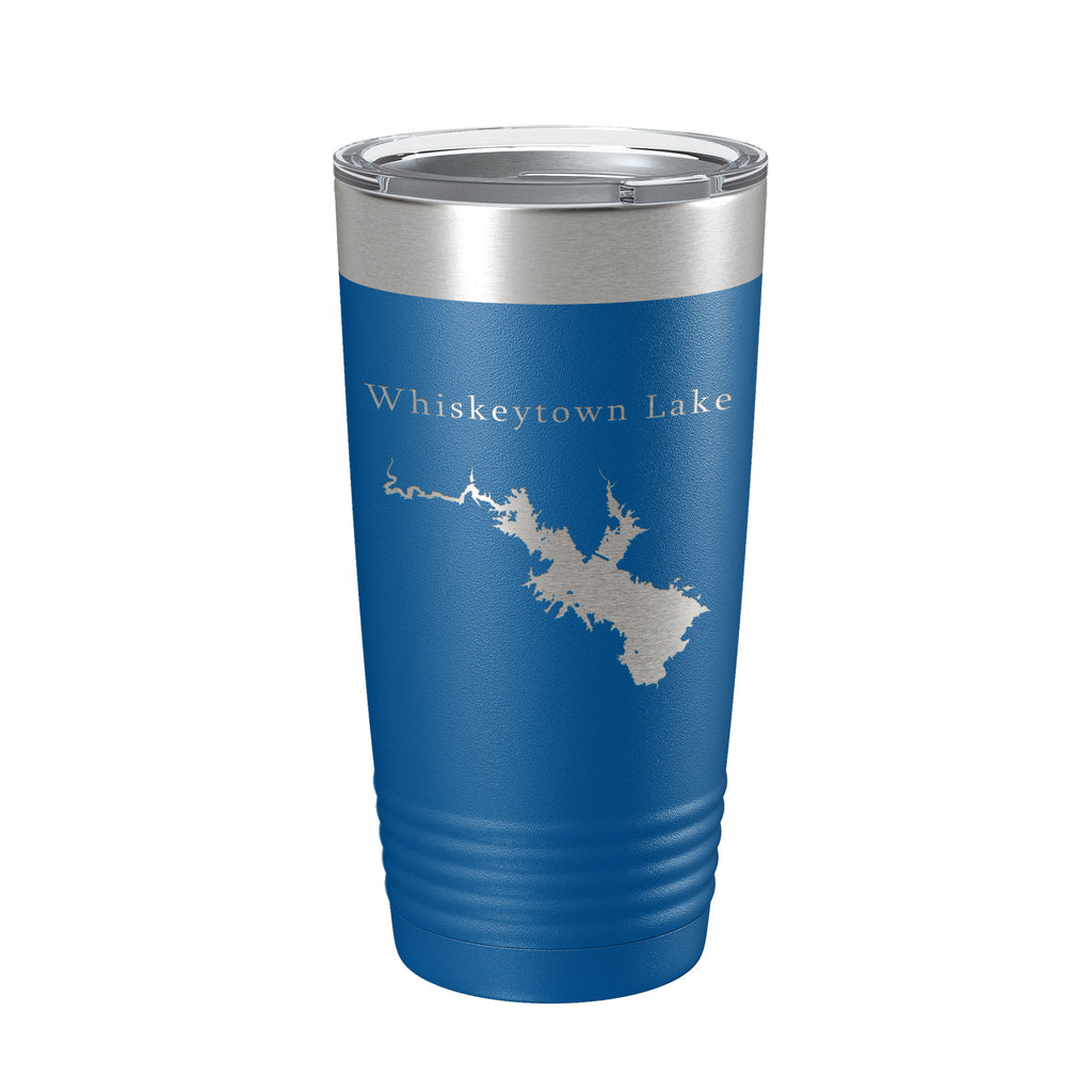 Whiskeytown Lake Map Tumbler Travel Mug Insulated Laser Engraved Coffee Cup California 20 oz