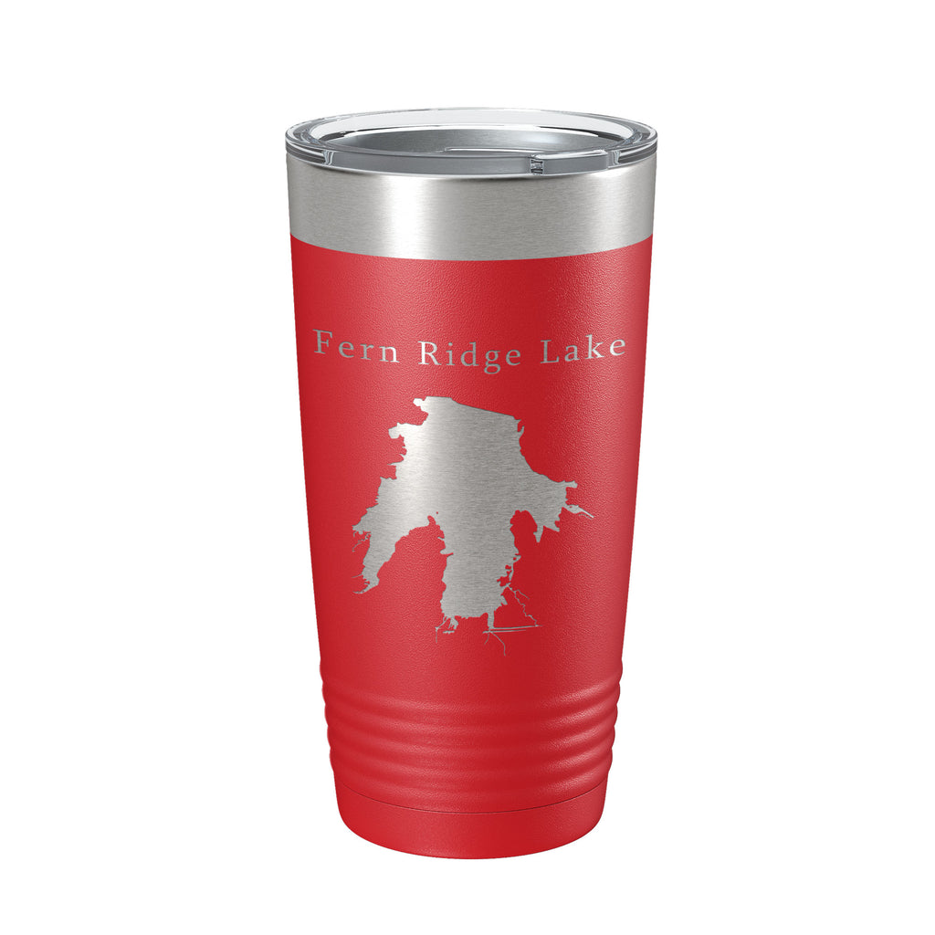 Fern Ridge Lake Map Tumbler Travel Mug Insulated Laser Engraved Coffee Cup Oregon 20 oz