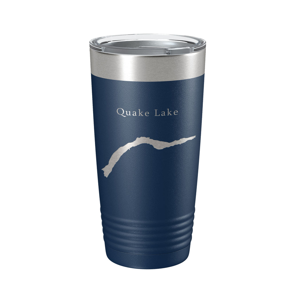 Quake Lake Earthquake Map Tumbler Travel Mug Insulated Laser Engraved Coffee Cup Montana 20 oz