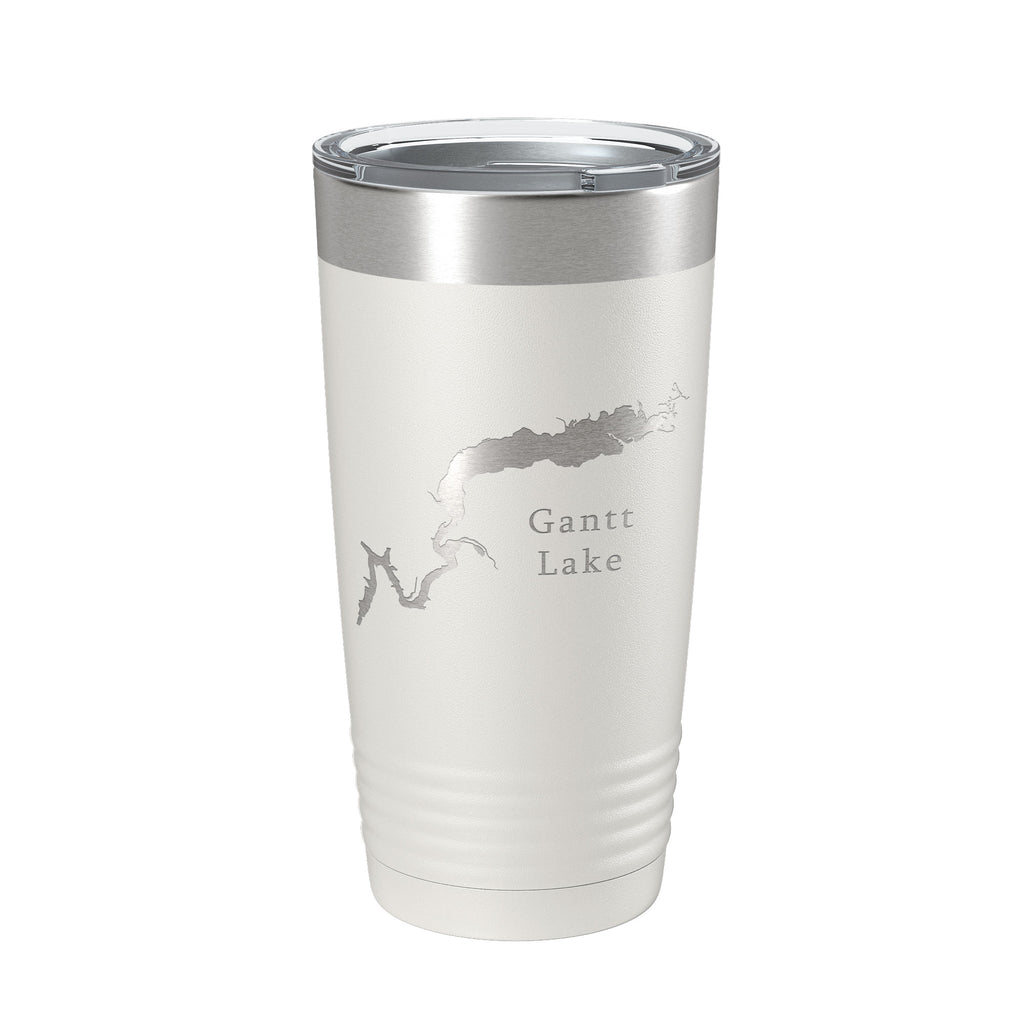 Gantt Lake Map Tumbler Travel Mug Insulated Laser Engraved Coffee Cup Alabama 20 oz