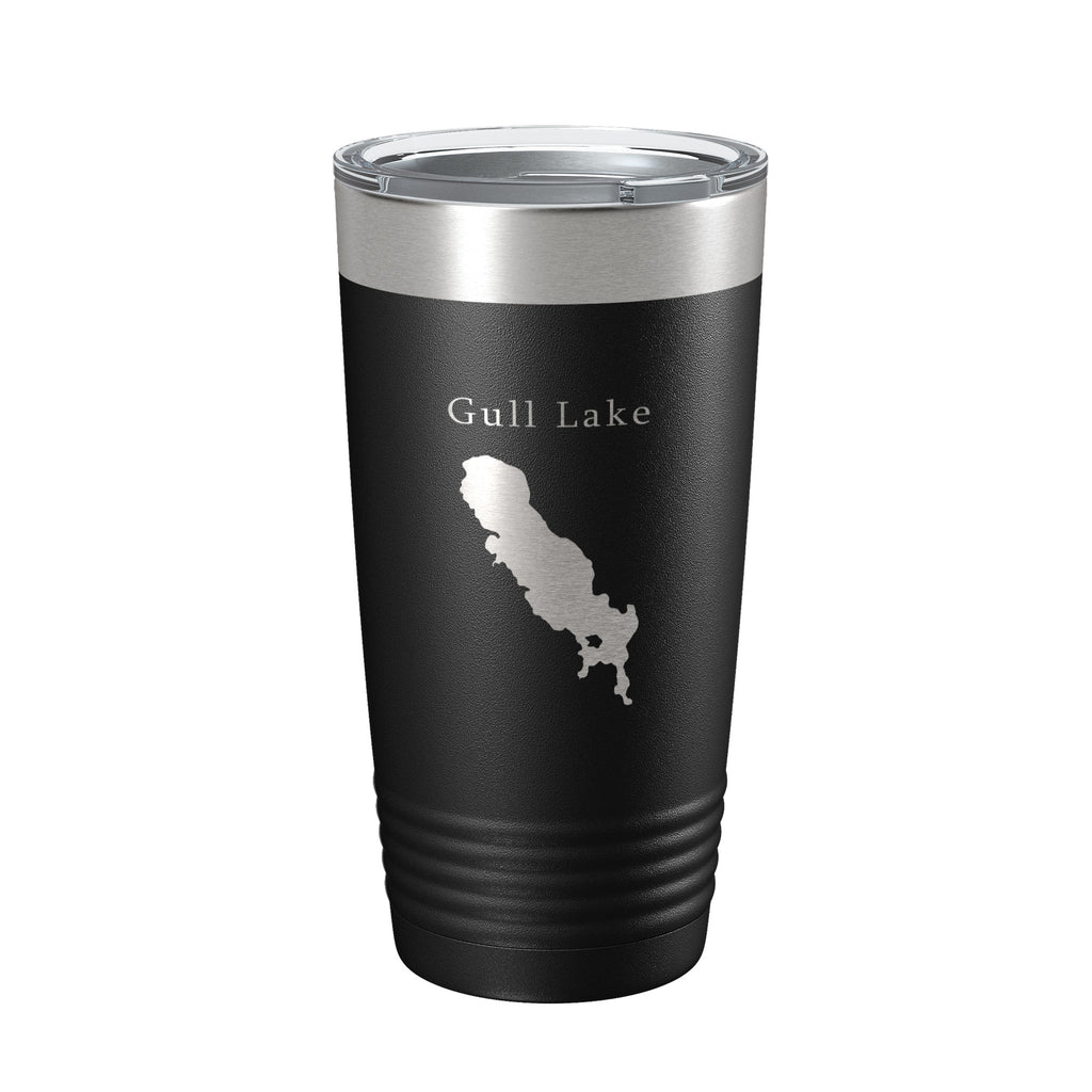 Gull Lake Map Tumbler Travel Mug Insulated Laser Engraved Coffee Cup Michigan 20 oz