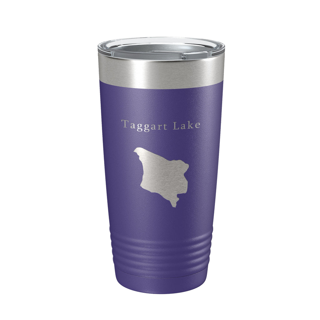 Taggart Lake Map Tumbler Travel Mug Insulated Laser Engraved Coffee Cup Wyoming 20 oz