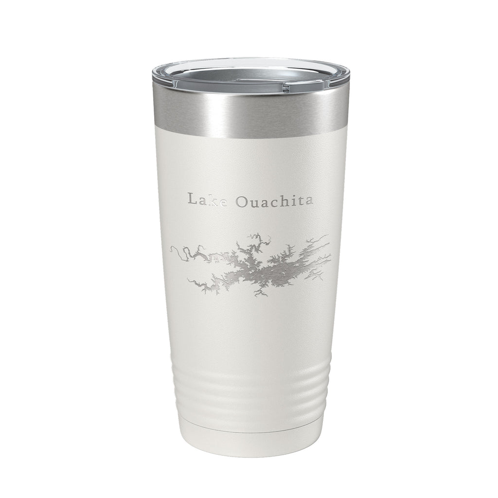 Lake Ouachita Map Tumbler Travel Mug Insulated Laser Engraved Coffee Cup Arkansas 20 oz