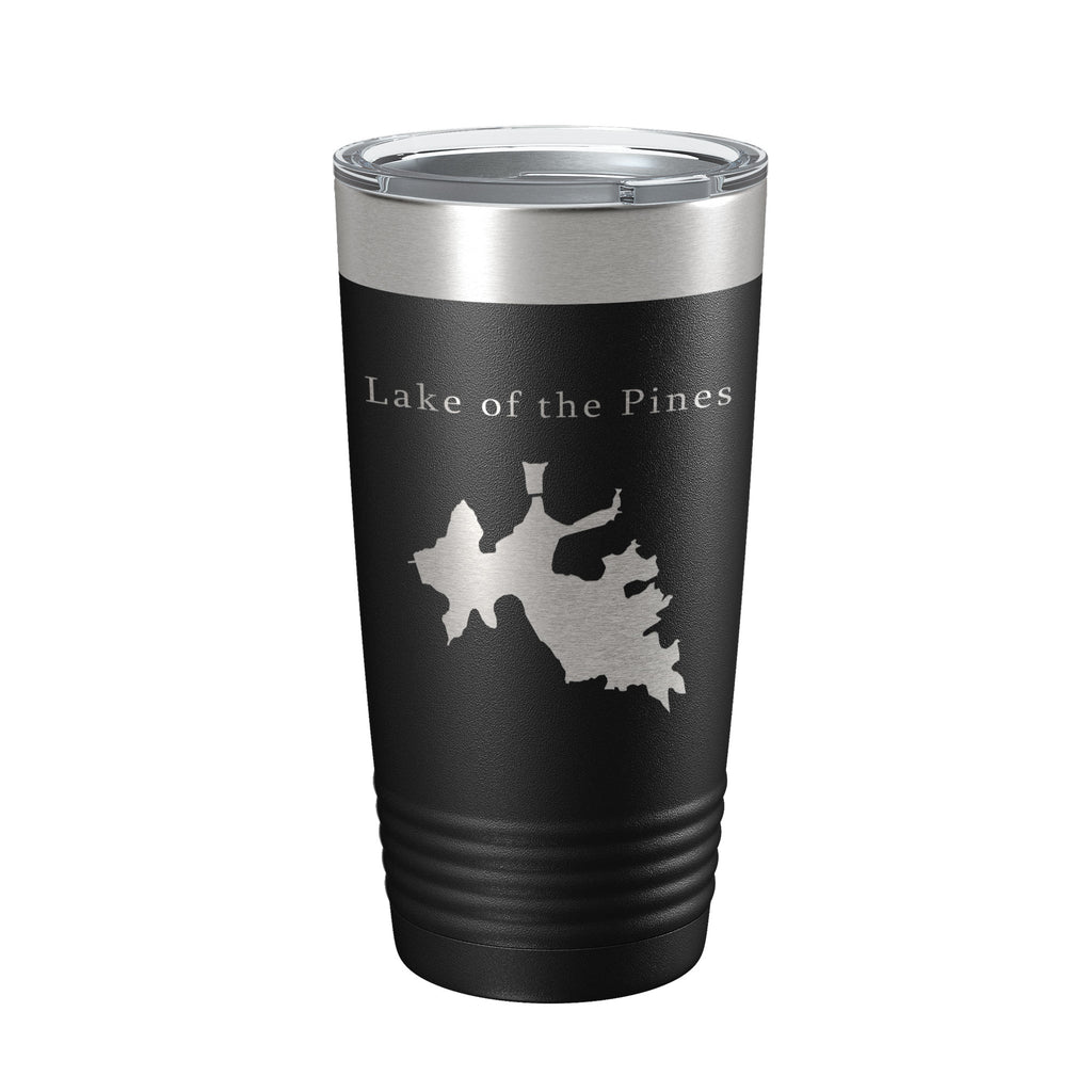 Lake of the Pines Map Tumbler Travel Mug Insulated Laser Engraved Coffee Cup California 20 oz