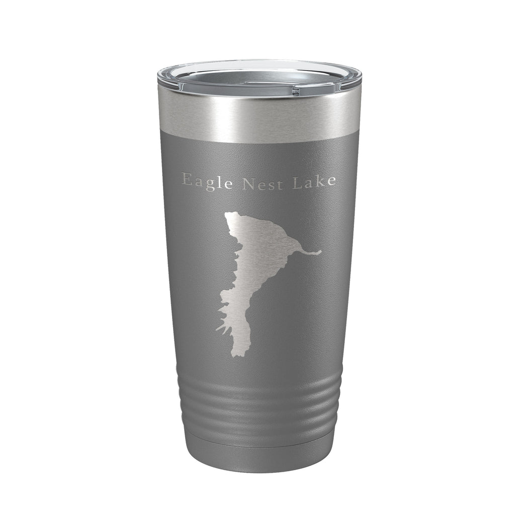 Eagle Nest Lake Map Tumbler Travel Mug Insulated Laser Engraved Coffee Cup New Mexico 20 oz