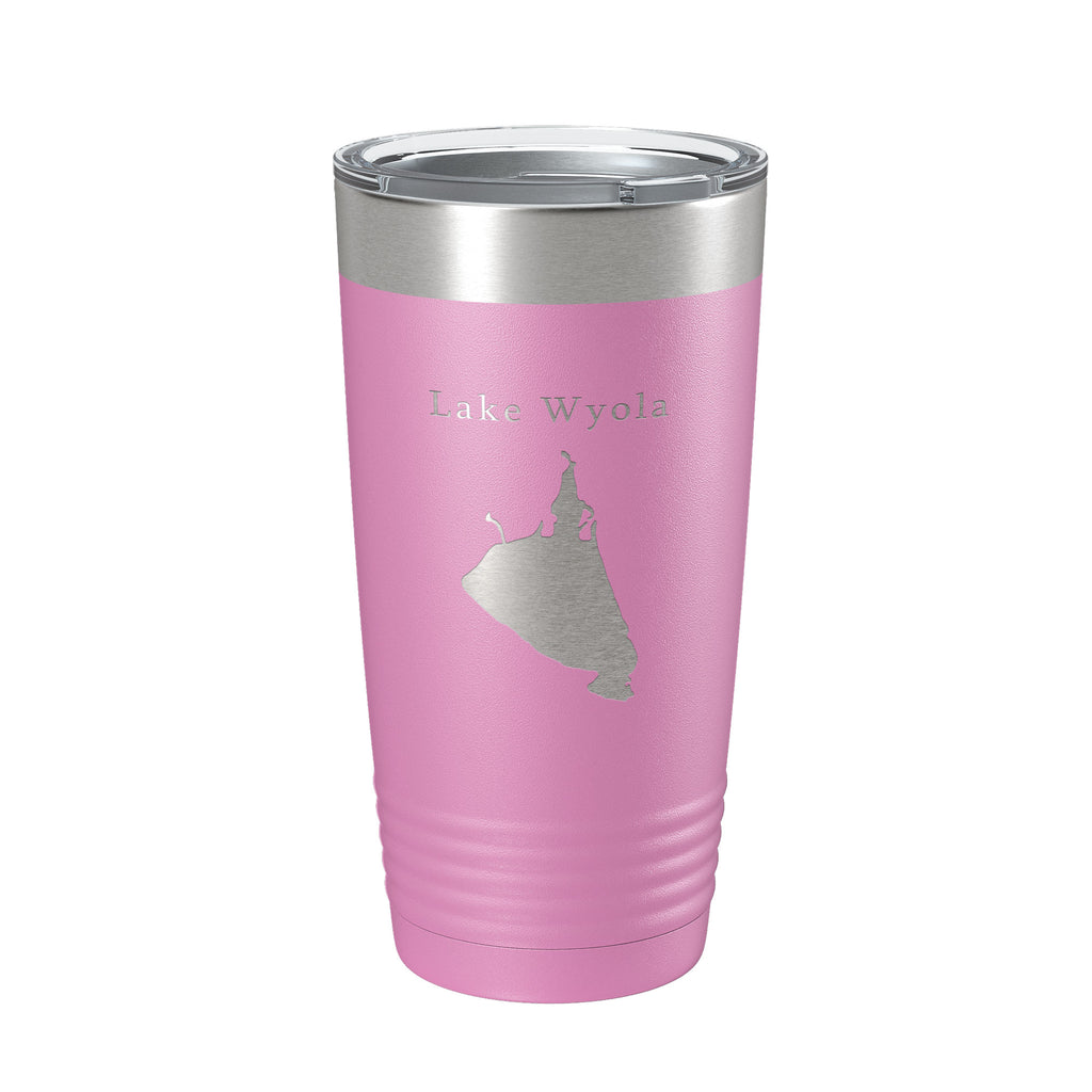 Lake Wyola Map Tumbler Travel Mug Insulated Laser Engraved Coffee Cup Massachusetts 20 oz