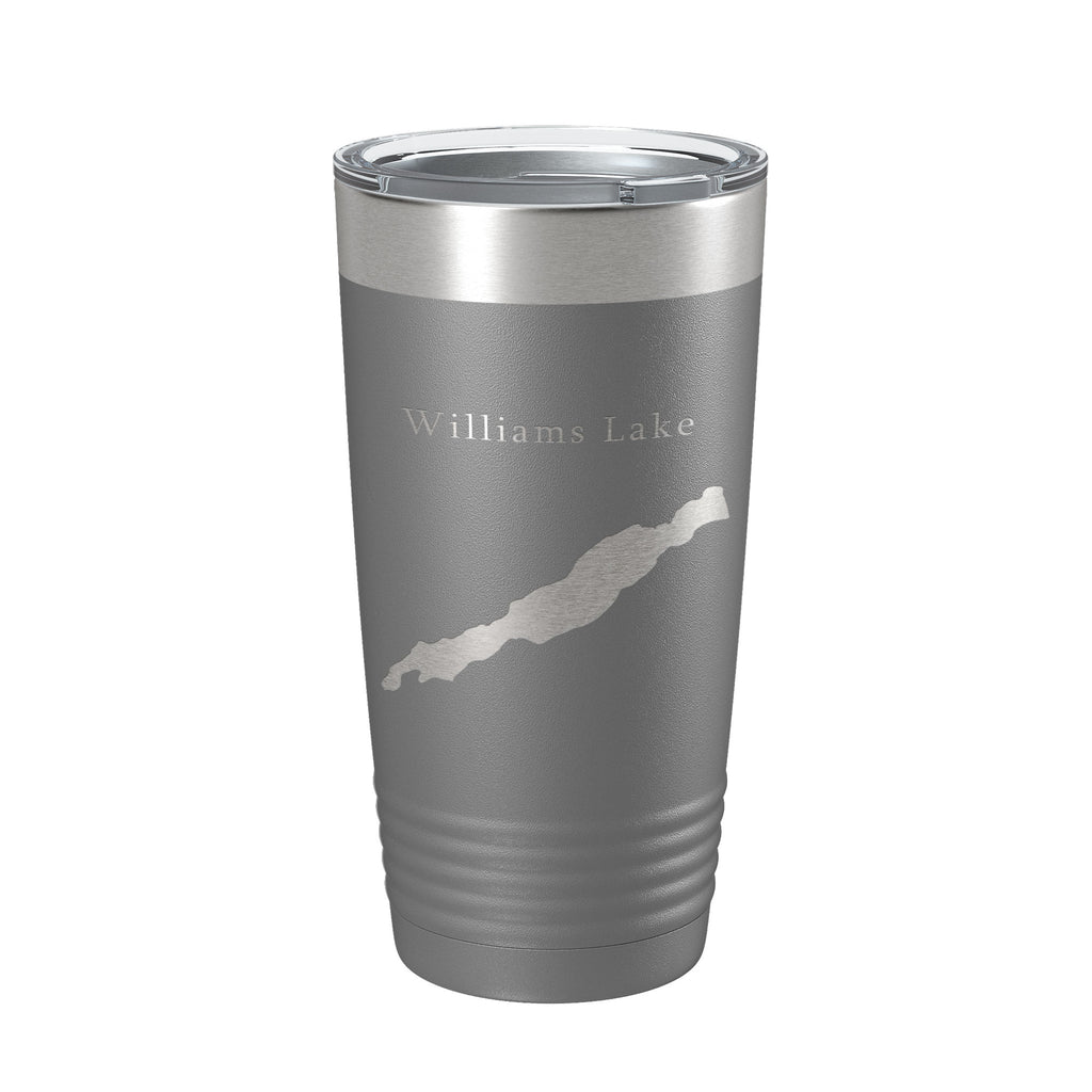 Williams Lake Map Tumbler Travel Mug Insulated Laser Engraved Coffee Cup Washington 20 oz