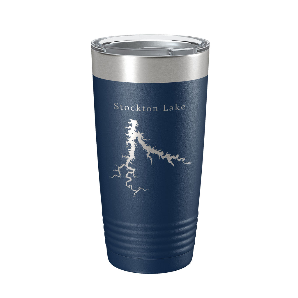 Stockton Lake Map Tumbler Travel Mug Insulated Laser Engraved Coffee Cup Springfield Missouri 20 oz