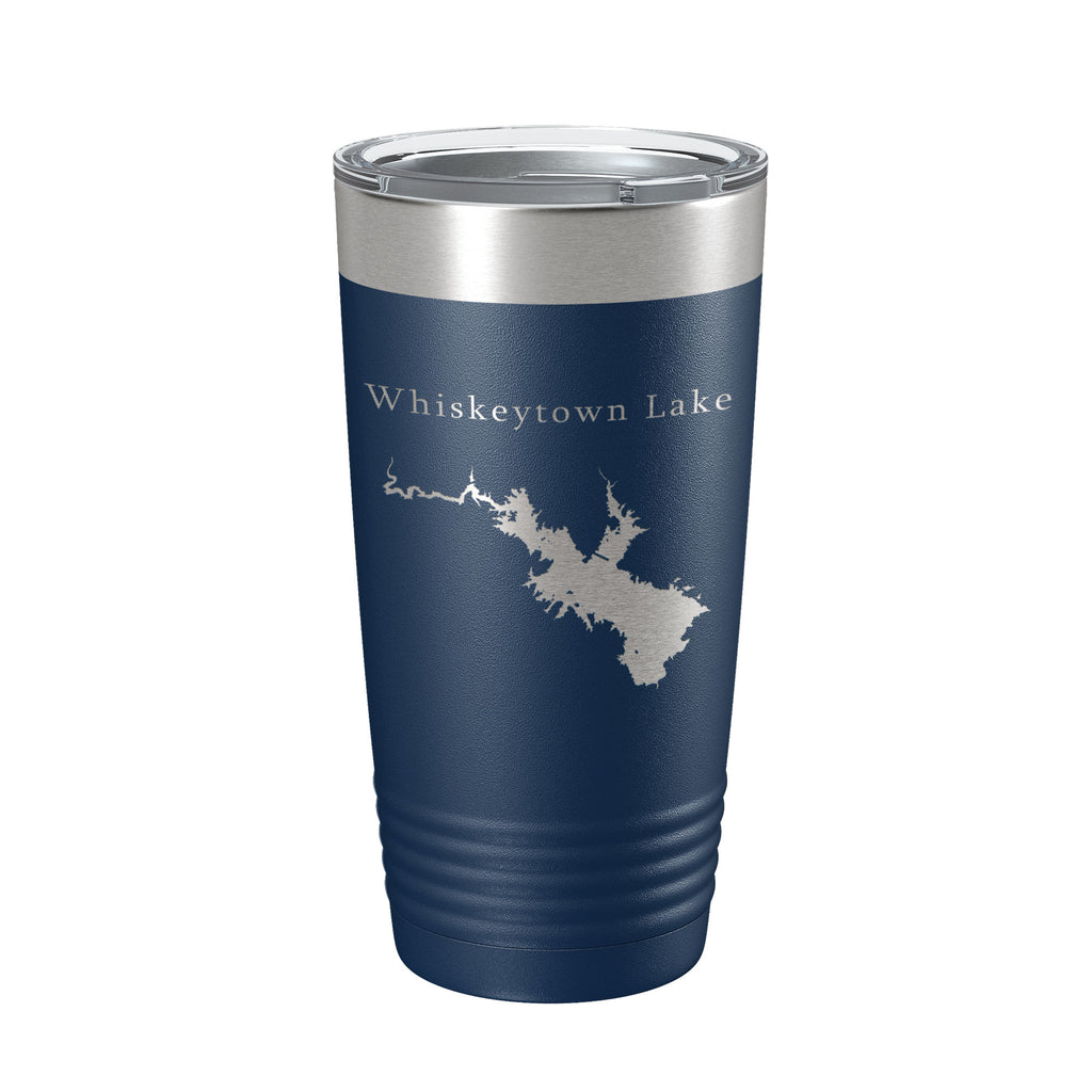 Whiskeytown Lake Map Tumbler Travel Mug Insulated Laser Engraved Coffee Cup California 20 oz