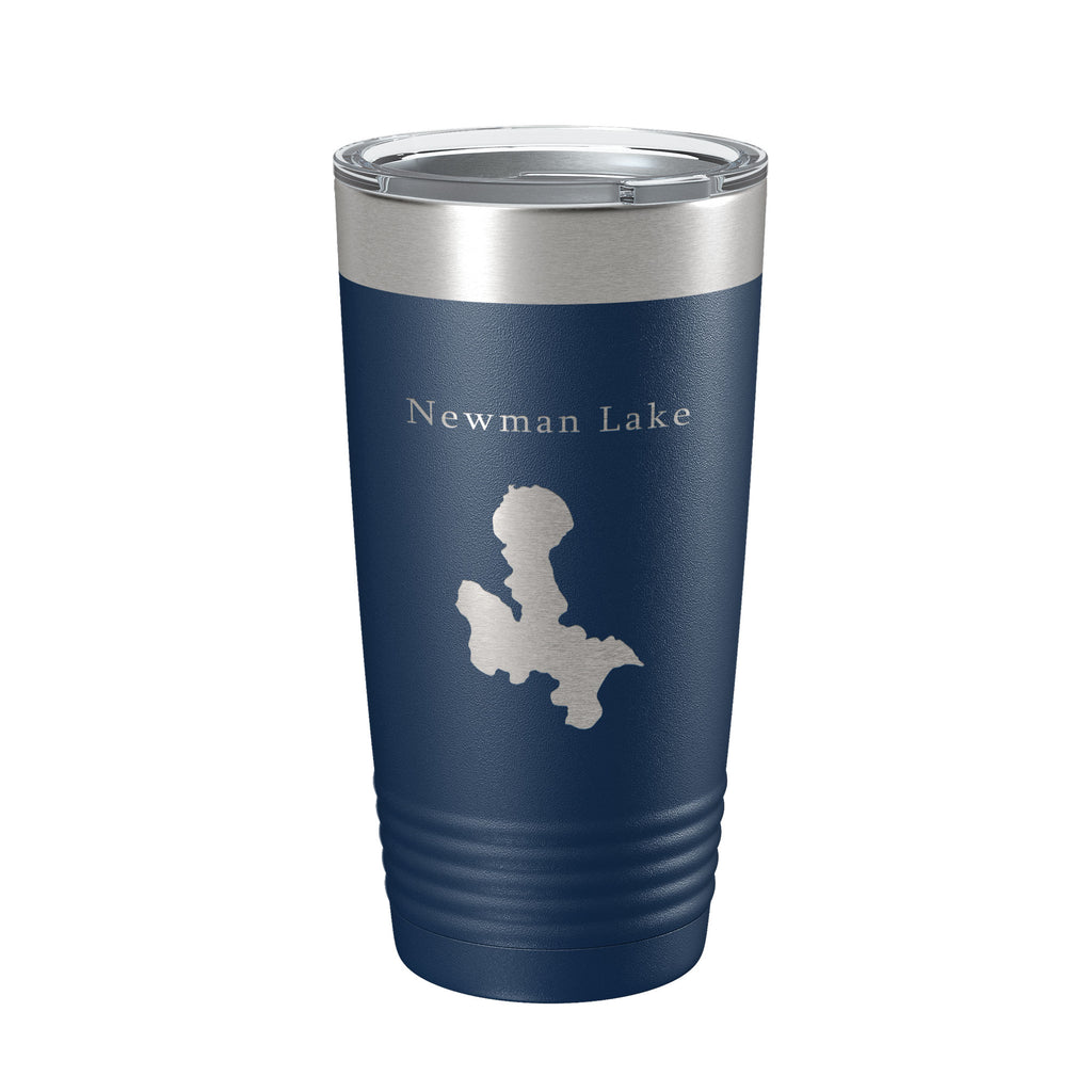 Newman Lake Map Tumbler Travel Mug Insulated Laser Engraved Coffee Cup Washington 20 oz