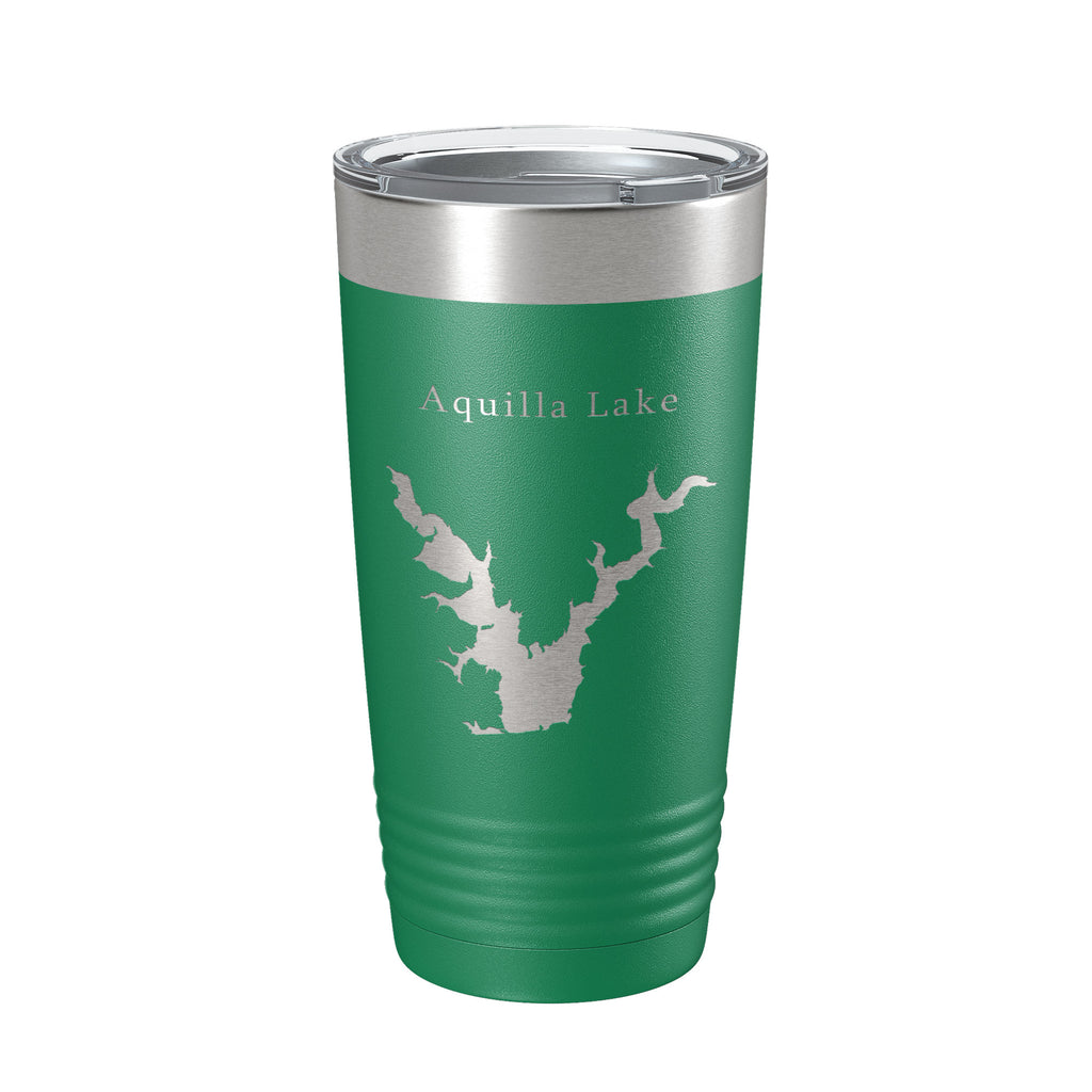 Aquilla Lake Map Tumbler Travel Mug Insulated Laser Engraved Coffee Cup Texas 20 oz