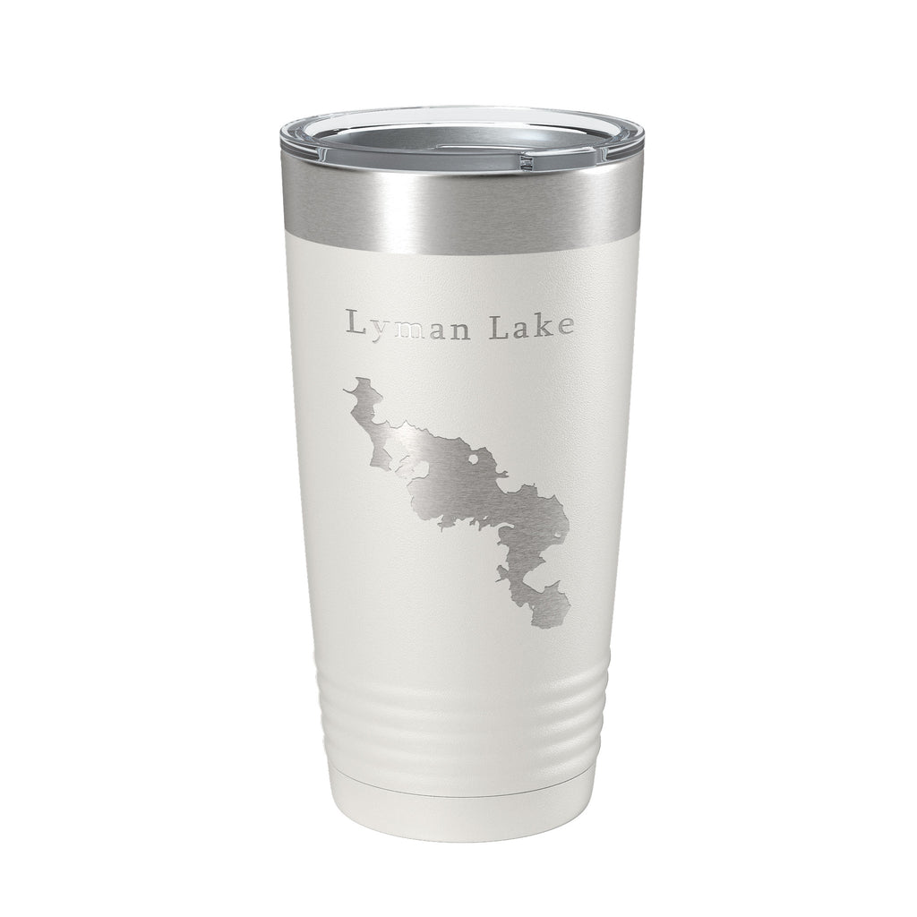 Lyman Lake Map Tumbler Travel Mug Insulated Laser Engraved Coffee Cup Arizona 20 oz