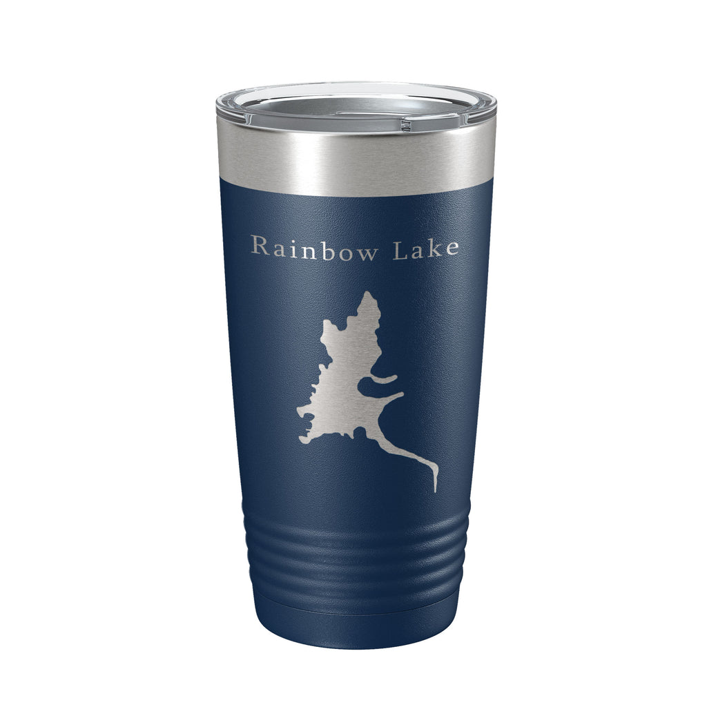 Rainbow Lake Map Tumbler Travel Mug Insulated Laser Engraved Coffee Cup Arizona 20 oz