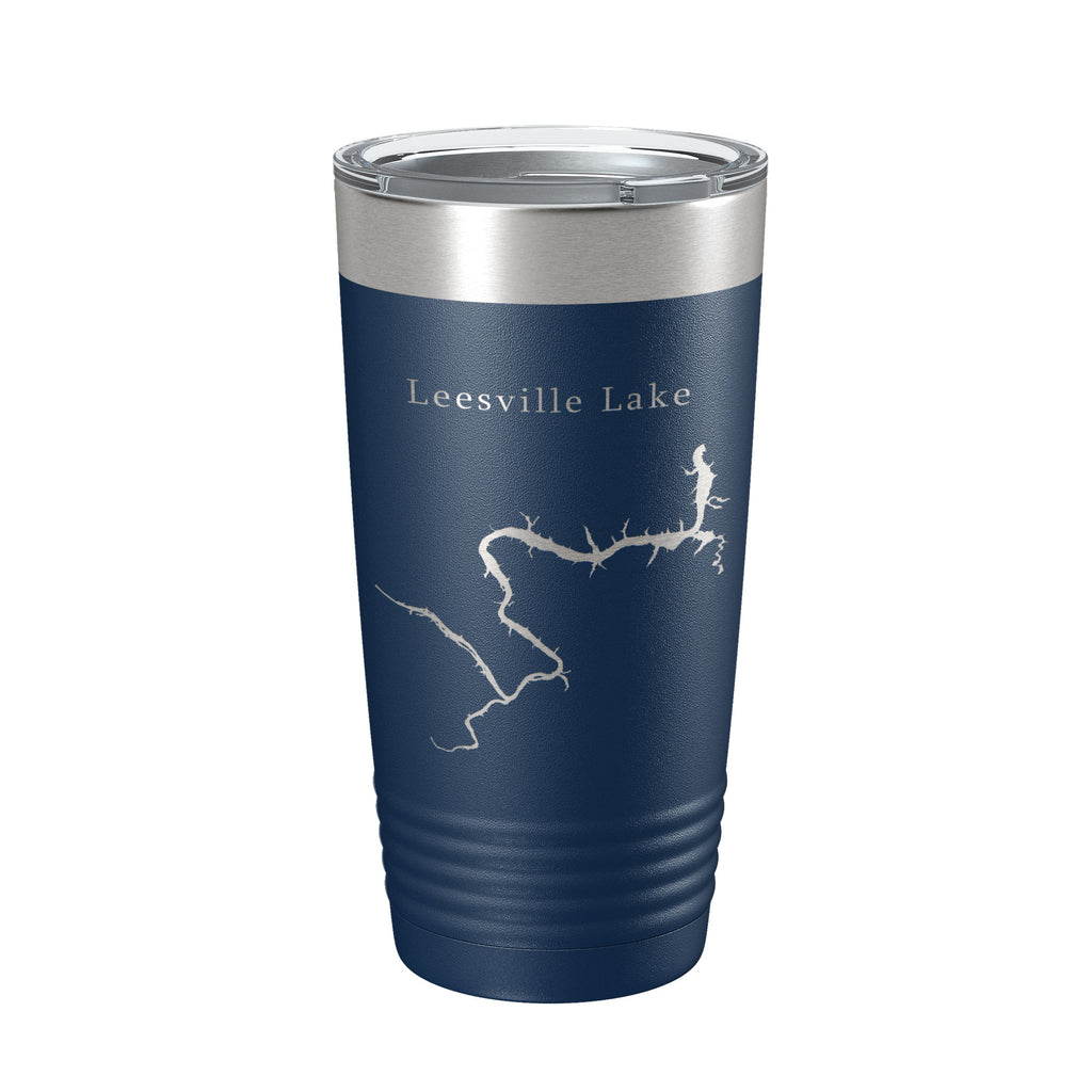 Leesville Lake Map Tumbler Travel Mug Insulated Laser Engraved Coffee Cup Virginia 20 oz