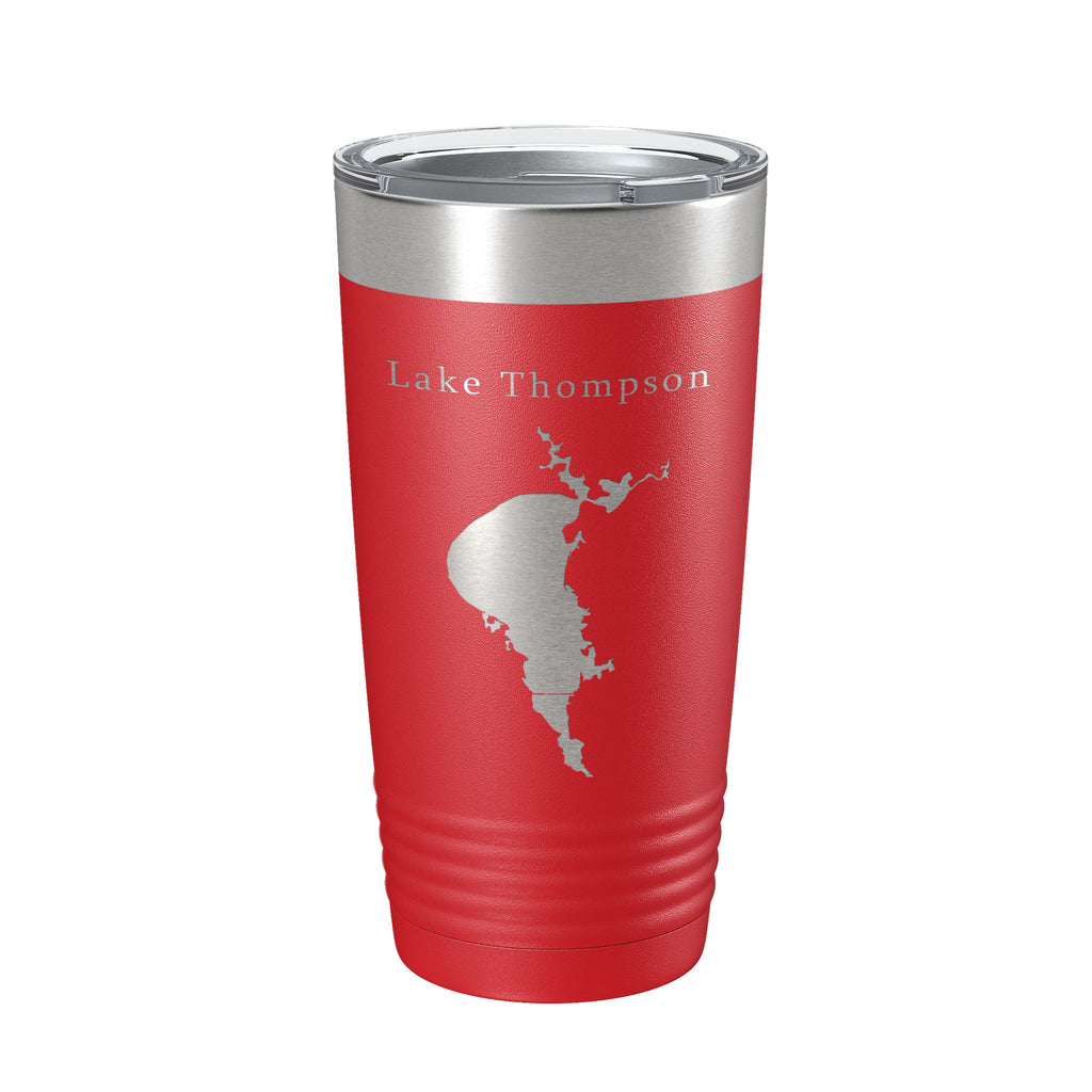 Lake Thompson Map Tumbler Travel Mug Insulated Laser Engraved Coffee Cup South Dakota 20 oz