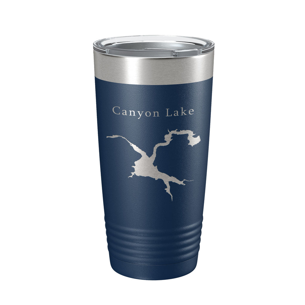 Canyon Lake Map Tumbler Travel Mug Insulated Laser Engraved Coffee Cup Arizona 20 oz