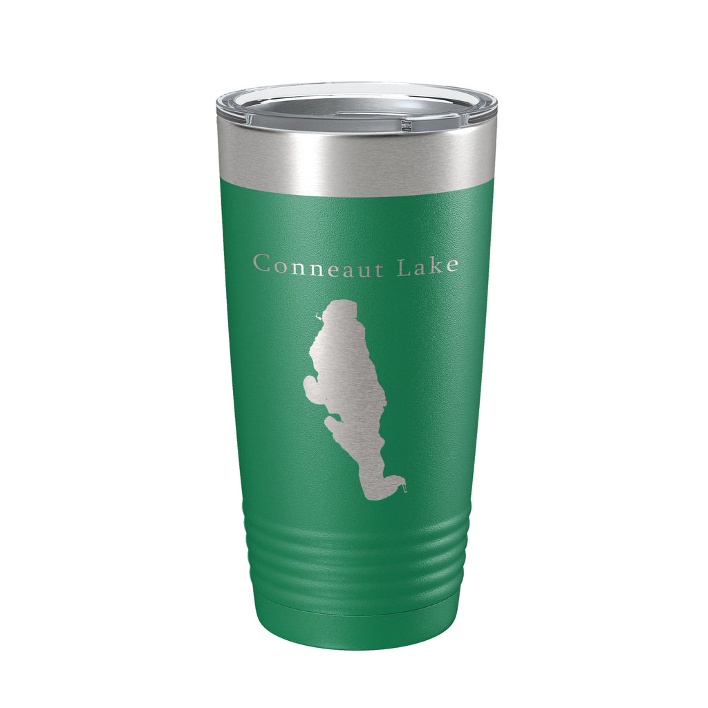 Conneaut Lake Map Tumbler Travel Mug Insulated Laser Engraved Coffee Cup Pennsylvania 20 oz