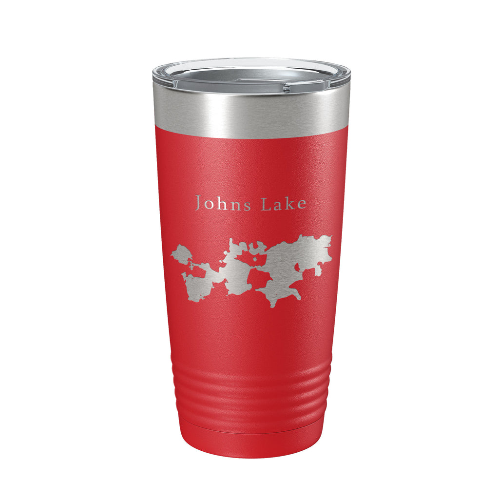 Johns Lake Map Tumbler Travel Mug Insulated Laser Engraved Coffee Cup Florida 20 oz