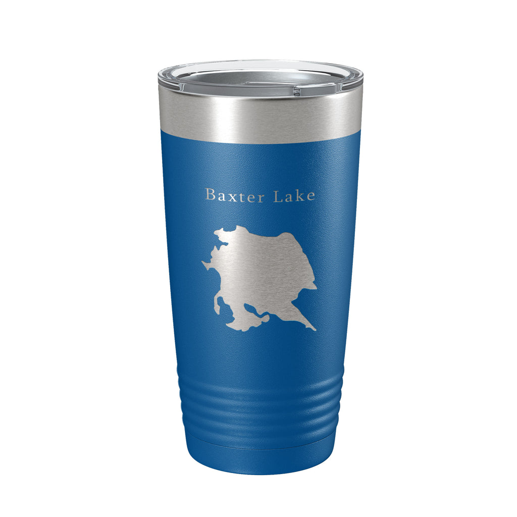 Baxter Lake Map Tumbler Travel Mug Insulated Laser Engraved Coffee Cup Rochester New Hampshire 20 oz