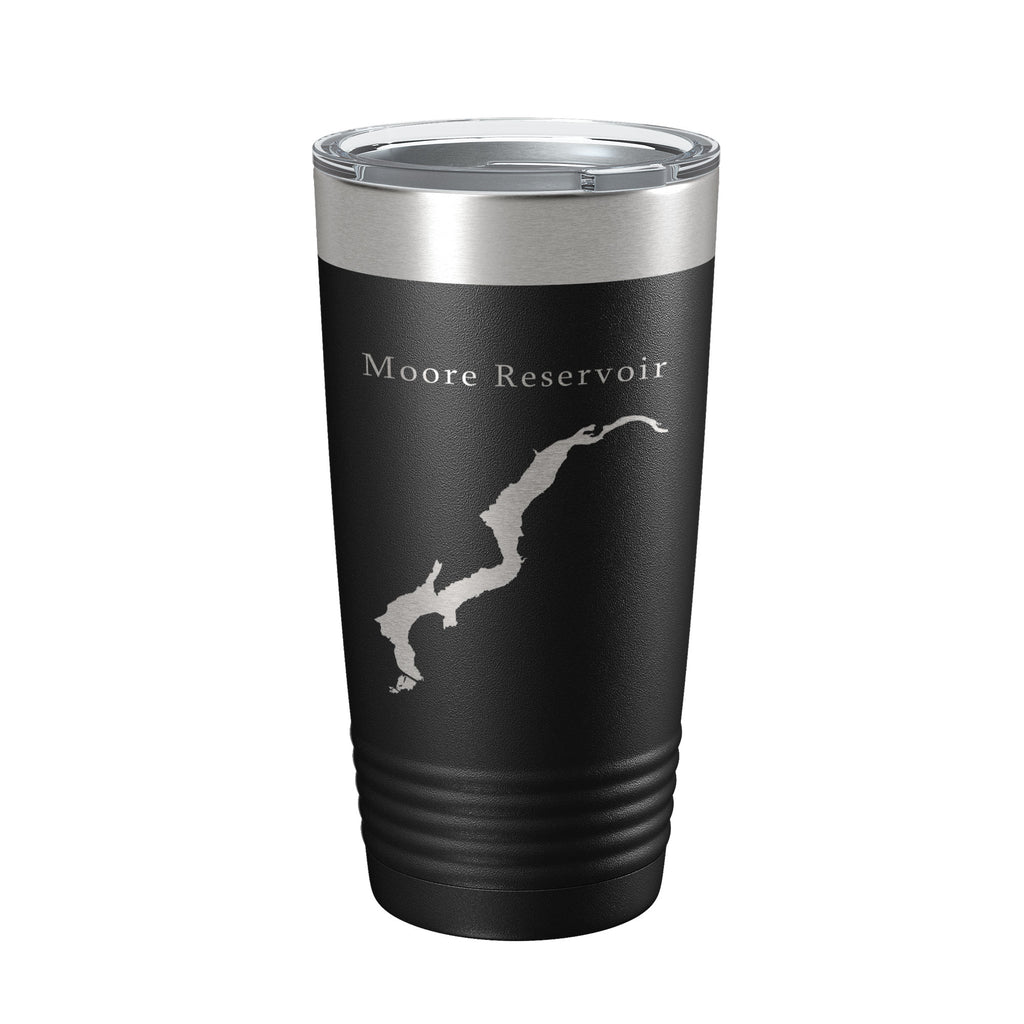 Moore Reservoir Tumbler Lake Map Travel Mug Insulated Laser Engraved Coffee Cup New Hampshire Vermont 20 oz