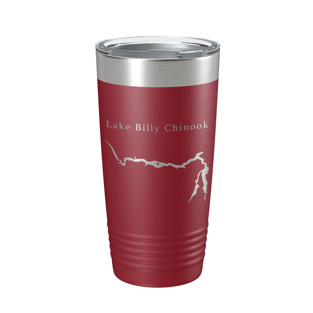 Lake Billy Chinook Map Tumbler Travel Mug Insulated Laser Engraved Coffee Cup Oregon 20 oz