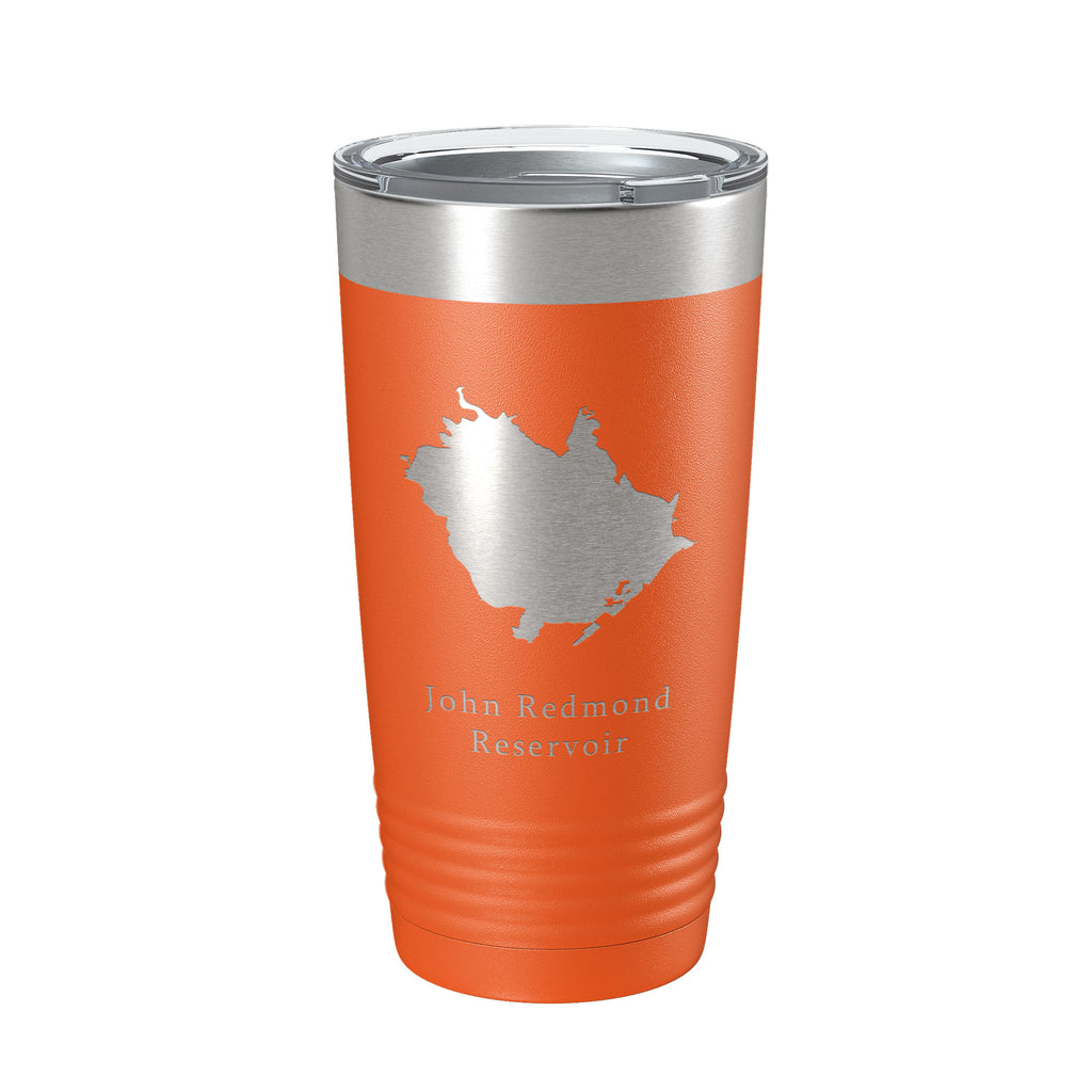 John Redmond Reservoir Tumbler Lake Map Travel Mug Insulated Laser Engraved Coffee Cup Kansas 20 oz